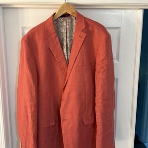 Ralph, Lauren, 46L, salmon, linen sport coat